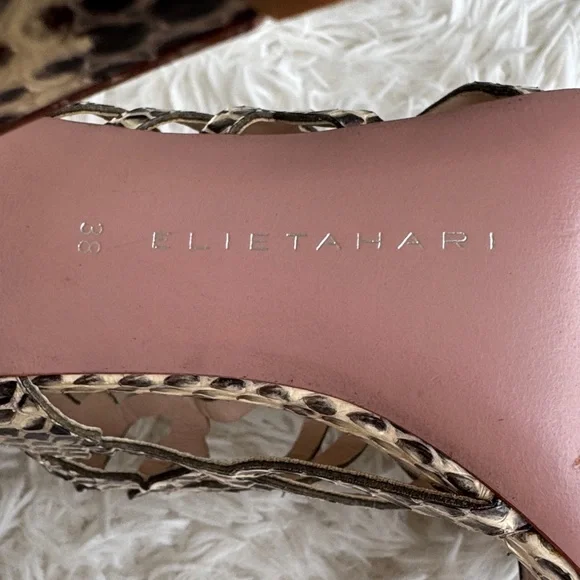 Elie Tahari Gladiator Python Knee High Lace-Up Sandals - one of a kind - NEW 💫 - Picture 10 of 12